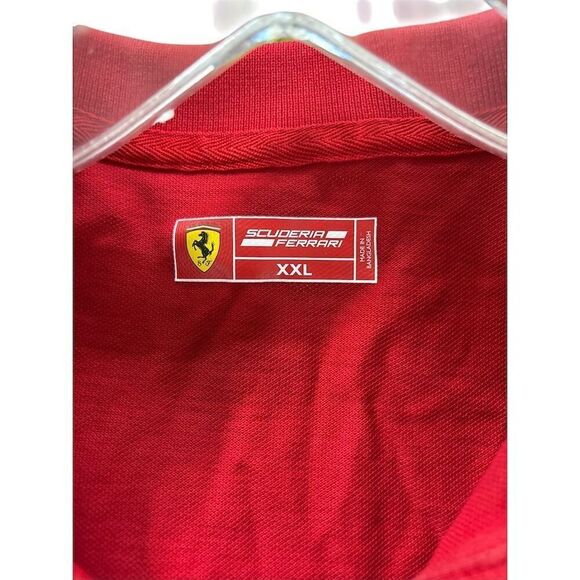 Ferrari women’s  2XL Red Polo Shirt Short Sleeve Embroidered Logo Casual - Picture 6 of 7